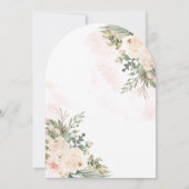 Invitation Boho Blush rose Floral Baby shower d'arc de fée d' (Dos)