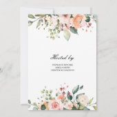 Invitation Boho Blush rose Floral Bridal (Dos)