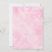 Invitation Boho Blush rose papillon floral Baby shower fille (Dos)