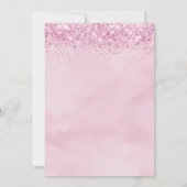 Invitation Boho Blush rose papillon floral Baby shower fille (Dos)