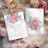 Invitation Boho Blush Rose Rehearsal Dinner 