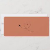 Invitation Boho Boarding Pass Destination mariage Code QR (Dos)