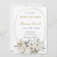 Boho boda de oro con flanca
