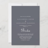 Invitation Boho Boda Mariage simple du soir (Devant)
