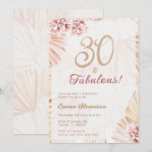 Invitation Boho Bohemian 30 & Fabulous Ladies 30th Birthday I (Devant / Derrière)
