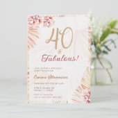 Invitation Boho Bohemian 40 & Fabulous Ladies 40th Birthday (Debout devant)