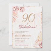 Invitation Boho Bohemian 90 & Fabulous Ladies 90th Birthday (Devant)