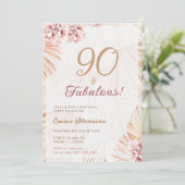 Invitation Boho Bohemian 90 & Fabulous Ladies 90th Birthday (Debout devant)