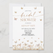 Invitation Boho Bohemian Butfly Fleur sauvage Fête des mariée (Devant)