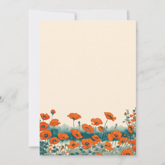 Invitation Boho Bohemian Rustic Fleur sauvage Mariage (Dos)