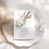 Invitation Boho Bohémien Fleurs Séchées Photo & Code QR Maria