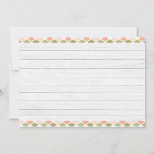 Invitation Boho Boho Rustique Woodland Par Courrier (Dos)