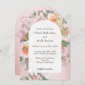 Invitation Boho Botanical Artist Sketch Garden Wedding (Devant / Derrière)