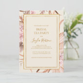 Invitation Boho Botanical | Dusty Rose Bridal Tea Party (Debout devant)