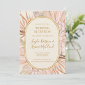 Invitation Boho Botanical | Dusty Rose Mariage Réception (Debout devant)