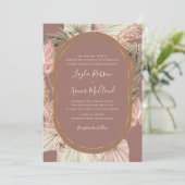 Invitation Boho Botanical | Dusty Rose Mariage traditionnel (Debout devant)