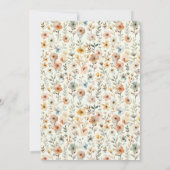 Invitation Boho Botanical Elegant Baby shower Fleur sauvage (Dos)