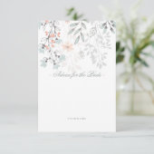 Invitation Boho Botanical Fête des mariées Conseils pour la m (Debout devant)