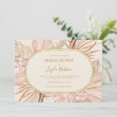 Invitation Boho Botanical | Fête des mariées horizontale en i (Debout devant)