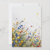 Invitation Boho Botanical Fleurs sauvages 40e anniversaire (Dos)