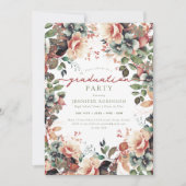 Invitation Boho Botanical Garden Floral Graduation Party (Devant)