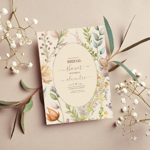 Invitation Boho Botanique Aquarelle Fleur sauvage Mariage