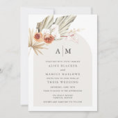 Invitation Boho Botanique Bohème Floral Mariage (Devant)