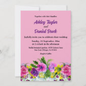 Invitation Boho Botanique Boho Rustique Floral Mariage (Devant)