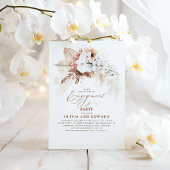 Invitation Boho Botanique Floral Terracotta