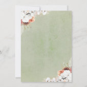 Invitation Boho Botanique Floral Terracotta Sage Mariage (Dos)