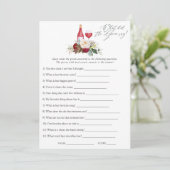 Invitation Boho Bourgogne Floral Vin Dégustation Fête des mar (Debout devant)