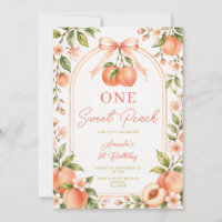 Boho Bow Été Un Douce Fleur de Pêche Anniversaire