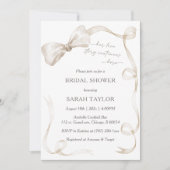 Invitation Boho Bow Modèle de l'invitation à la douche nuptia (Devant)