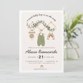 Invitation Boho Boy Baby shower Vêtements pour bébés (Debout devant)
