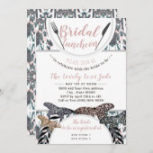 Invitation Boho Bridal Luncheon Douche Printemps Automne Invi (Devant / Derrière)