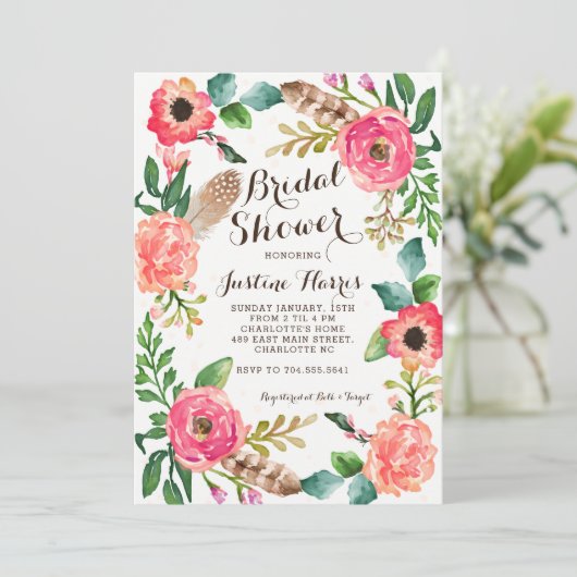 Invitation Boho Bridal Shower (Debout devant)