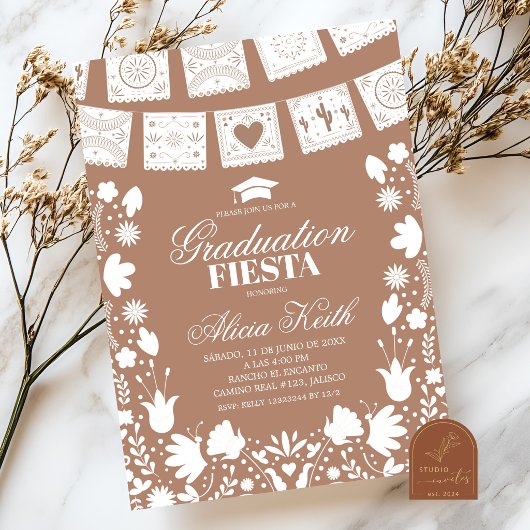 Invitation Boho Brown Talavera pour la Fête de Rem