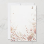 Invitation Boho Browns avec papillons Shower de fiançailles (Dos)