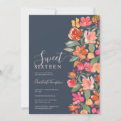 Invitation Boho brûlé terre orange tonalité florale chic doux (Devant)