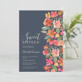 Invitation Boho brûlé terre orange tonalité florale chic doux (Debout devant)