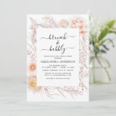 Invitation Boho Brunch & Bubbly Fête des mariées Dusty Rose (Debout devant)