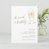 Invitation Boho Brunch & Bubbly Fête des mariées en terre cui (Debout devant)