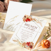 Invitation Boho Brunch et Bubbly | Fête des mariées en terre 