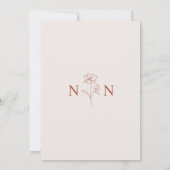 Invitation Boho Budget Terracotta Rustique Fleur Mariage | DO (Dos)