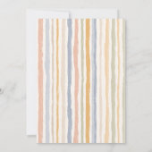 Invitation Boho Bunny Watercolor Stripe Baby Shower (Dos)