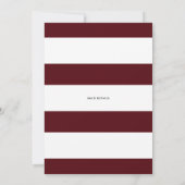 Invitation Boho Burgundy Aquarelle Florale Wreath Blessing (Dos)