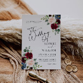 Invitation Boho Burgundy Blush