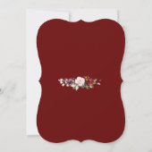 Invitation Boho Burgundy Blush Floral Antlers NOUS LE FAISONS (Dos)