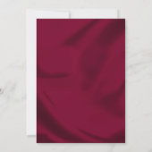 Invitation Boho Burgundy et Gold Foil Script Mariage simple (Dos)