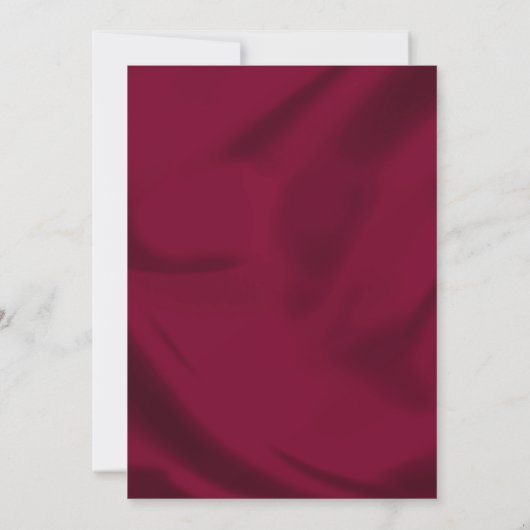 Invitation Boho Burgundy et Gold Foil Script Mariage simple (Dos)